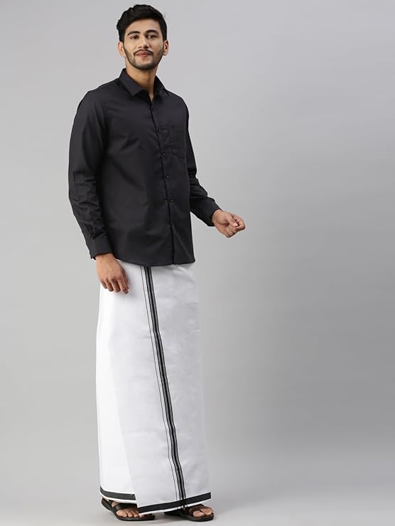 Fancy Border Dhoti - Image 3