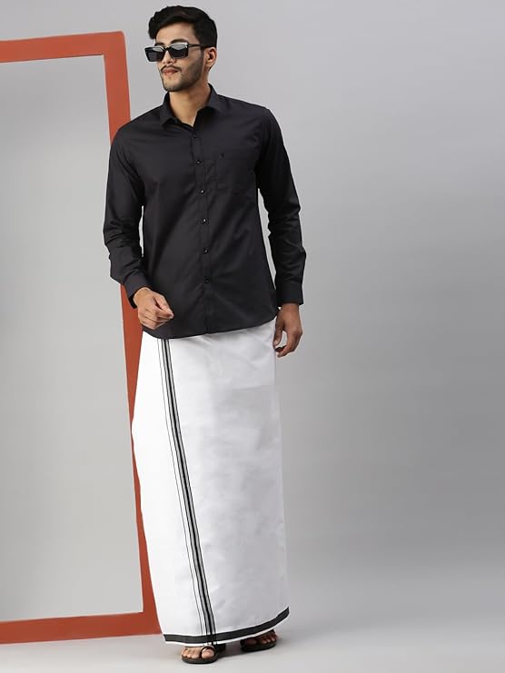 Fancy Border Dhoti - Image 4